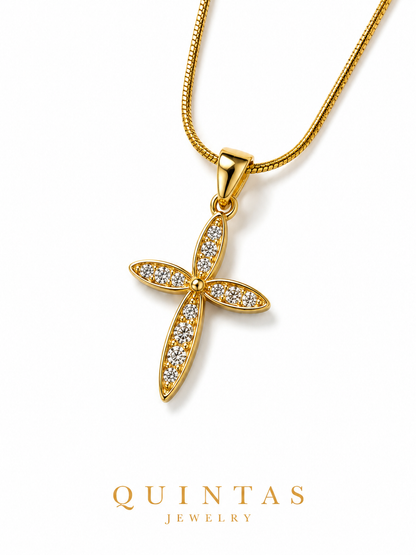 Petal Cross Necklace