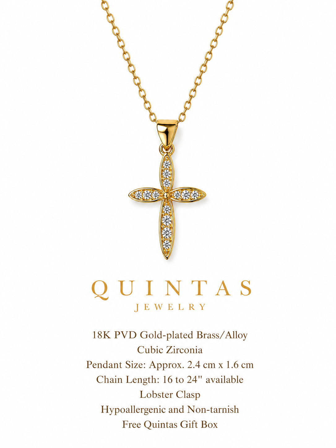 Petal Cross Necklace