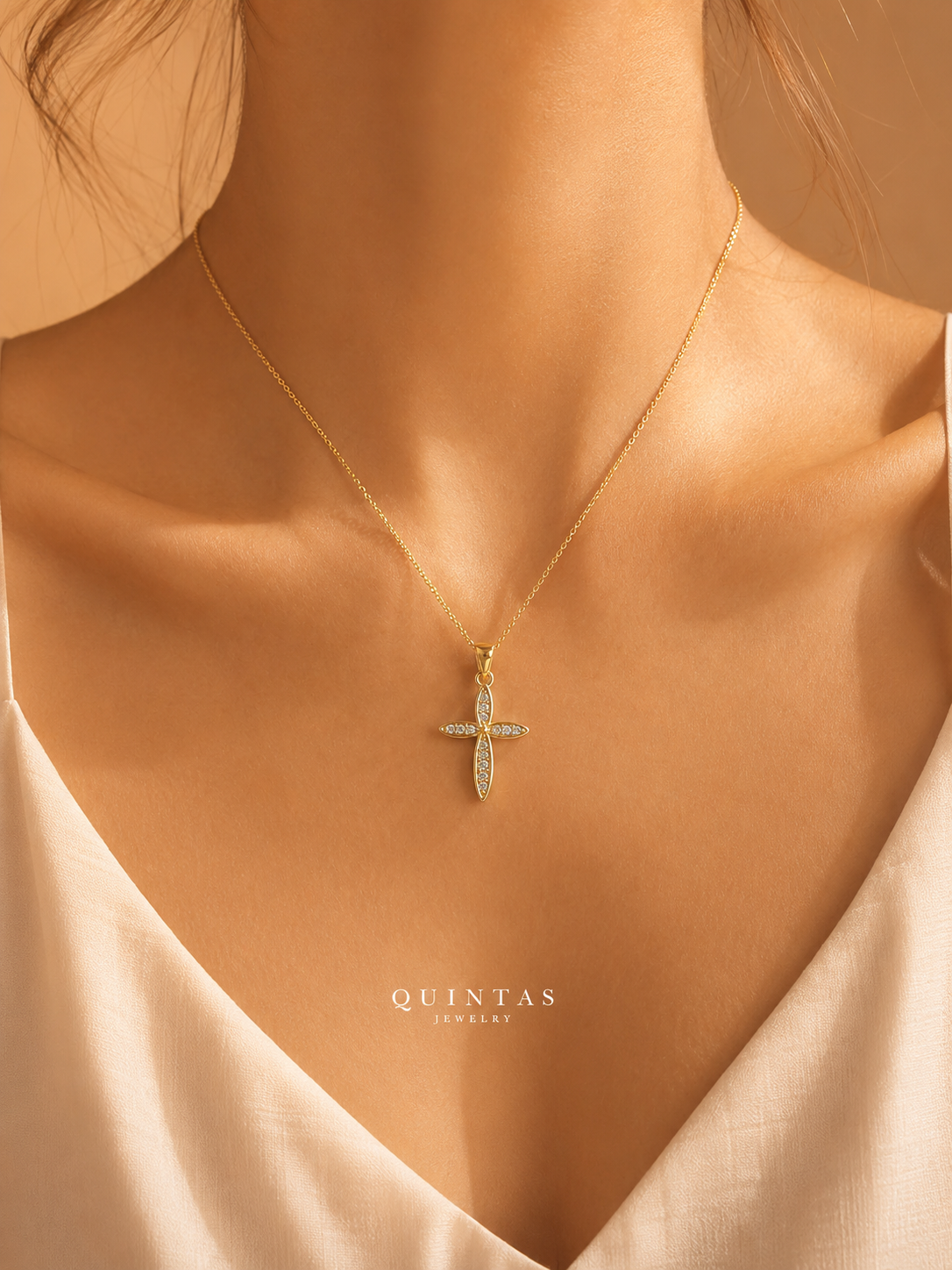 Petal Cross Necklace