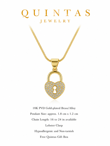 Amara Heart Lock Necklace