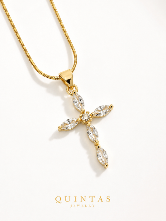 Marquise Cross Necklace