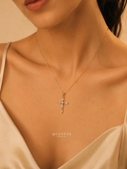 Marquise Cross Necklace