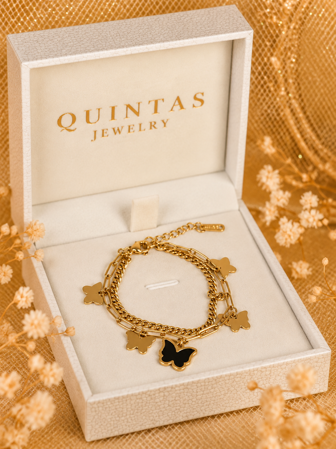 Midnight Butterfly Bracelet