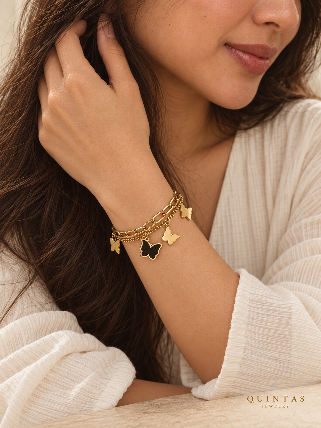 Midnight Butterfly Bracelet