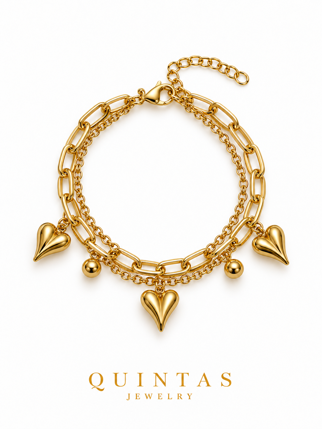 Juliette Heart Charm Bracelet