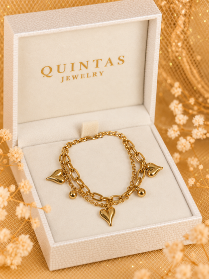 Juliette Heart Charm Bracelet