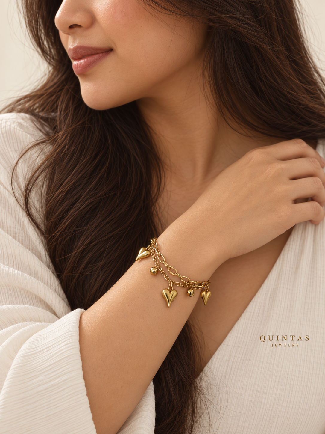 Juliette Heart Charm Bracelet