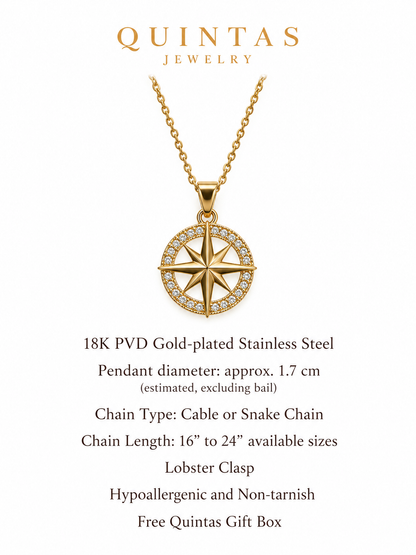 Astra Compass Necklace