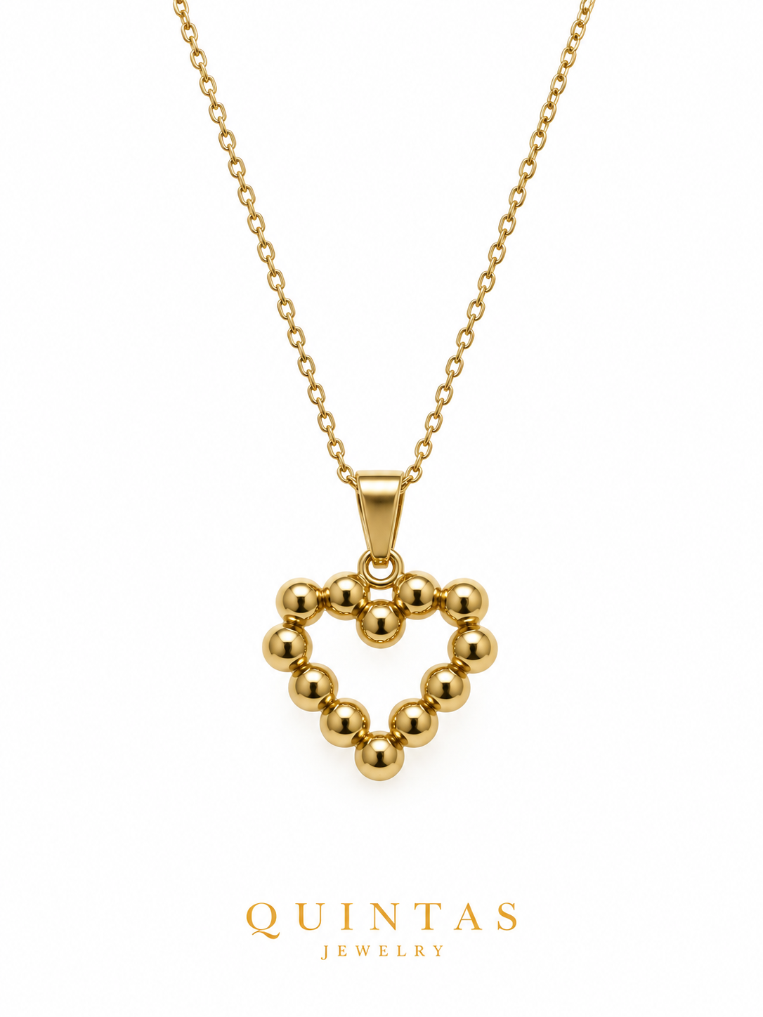 Ameline Beaded Heart Necklace
