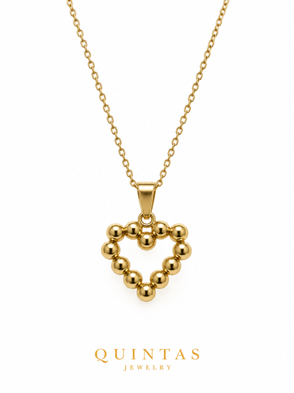Ameline Beaded Heart Necklace