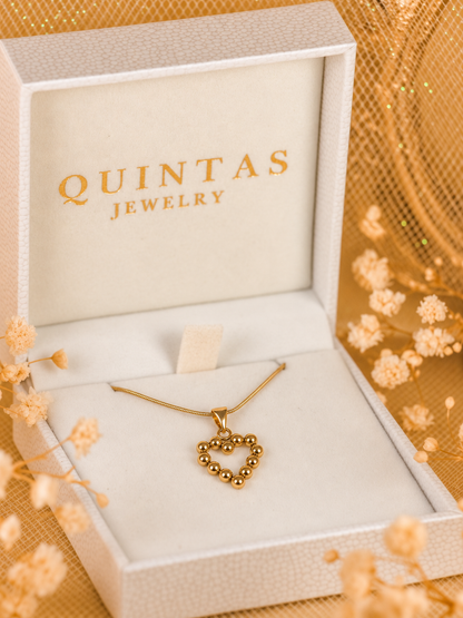Ameline Beaded Heart Necklace