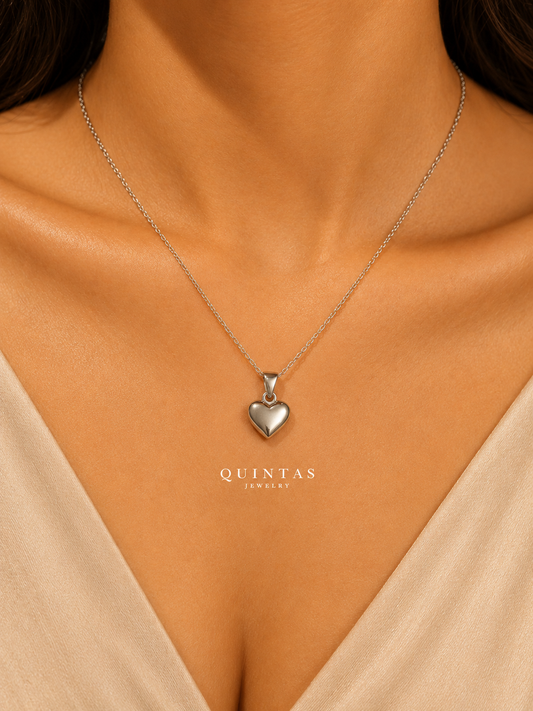 Amanda Heart Silver Necklace