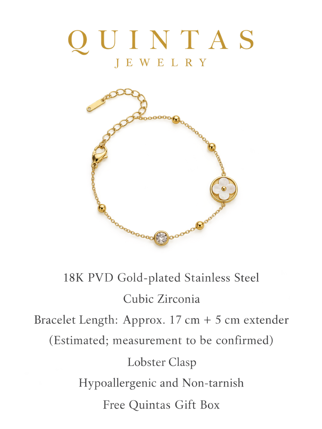 Camille Flower Charm Bracelet