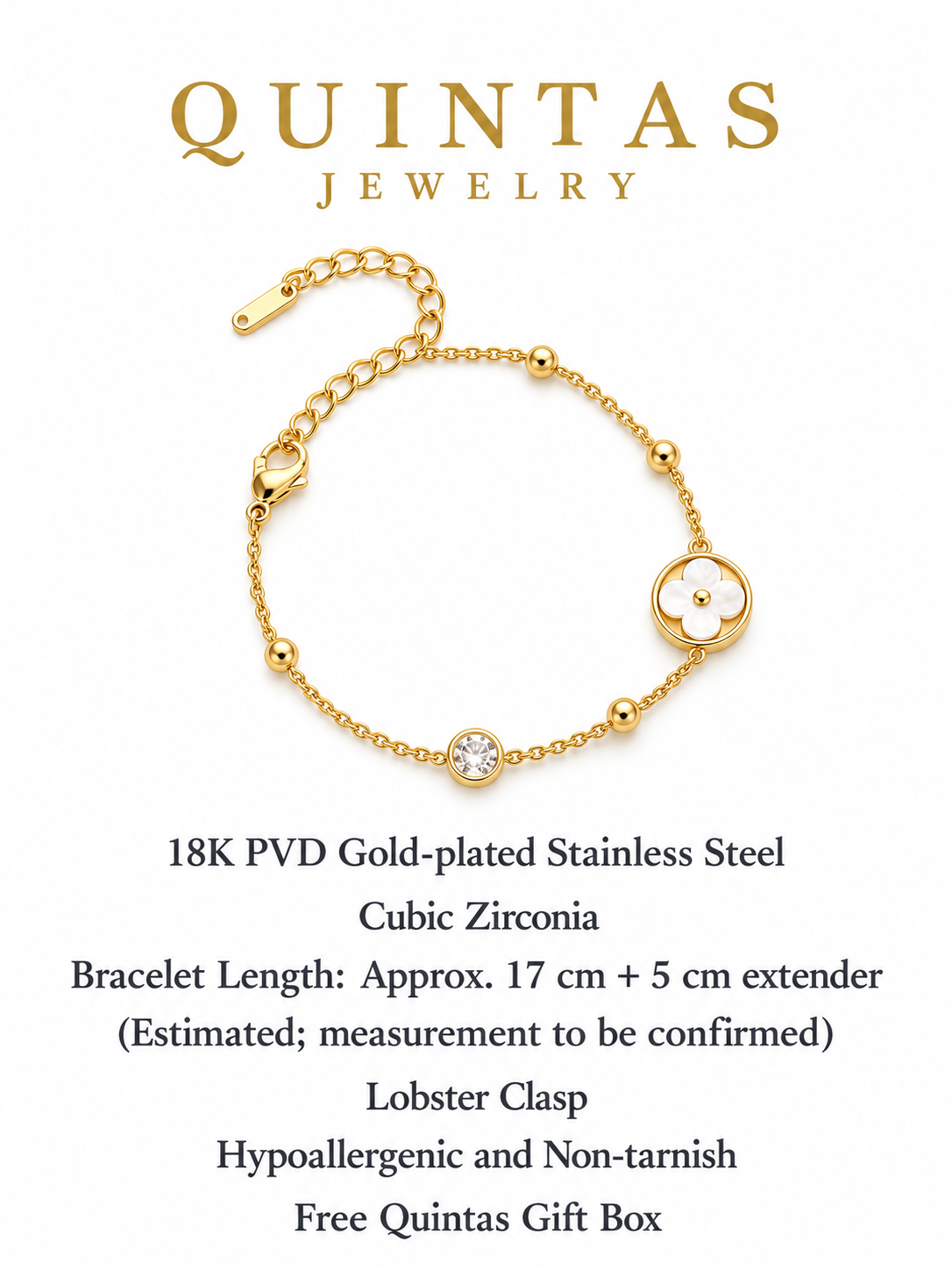 Camille Flower Charm Bracelet