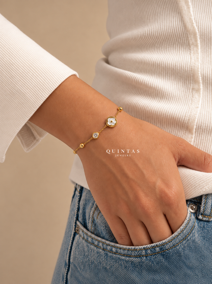 Camille Flower Charm Bracelet