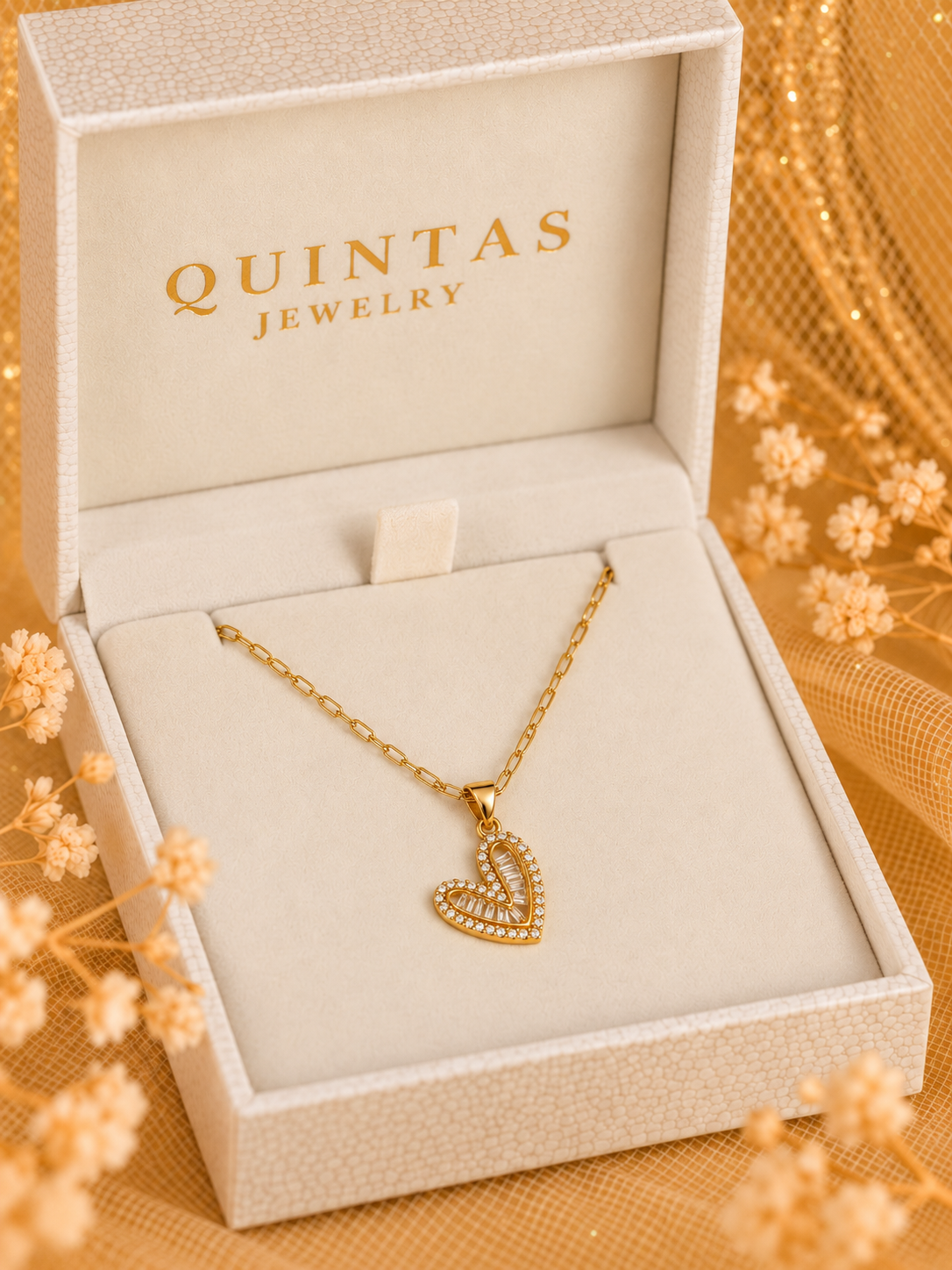 Adora Heart Paperclip Necklace