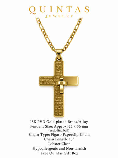 Padre Nuestro Cross Necklace
