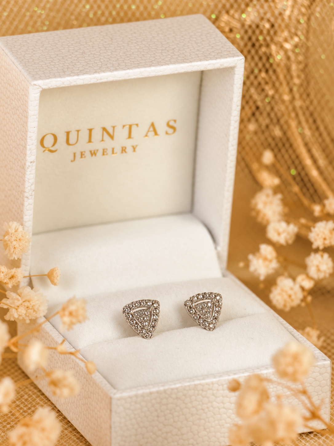 Trielle Halo Stud Earrings