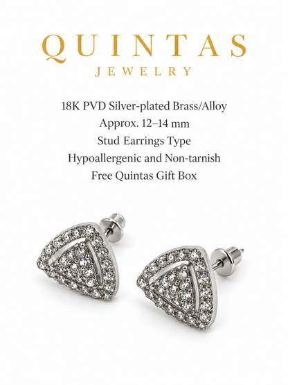 Trielle Halo Stud Earrings