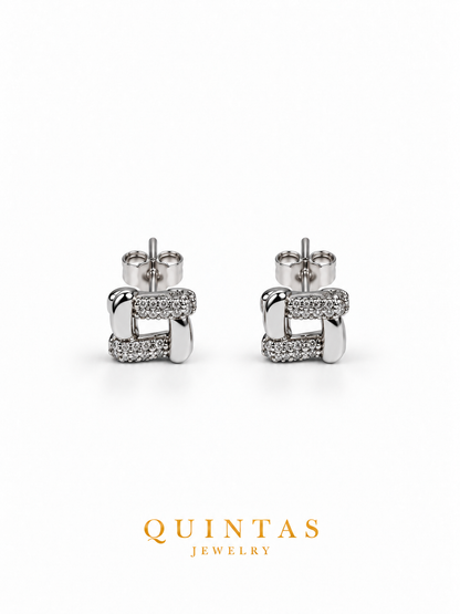 Avi Link Stud Earrings