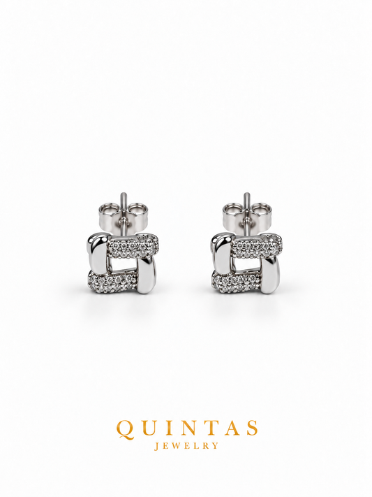 Avi Link Stud Earrings