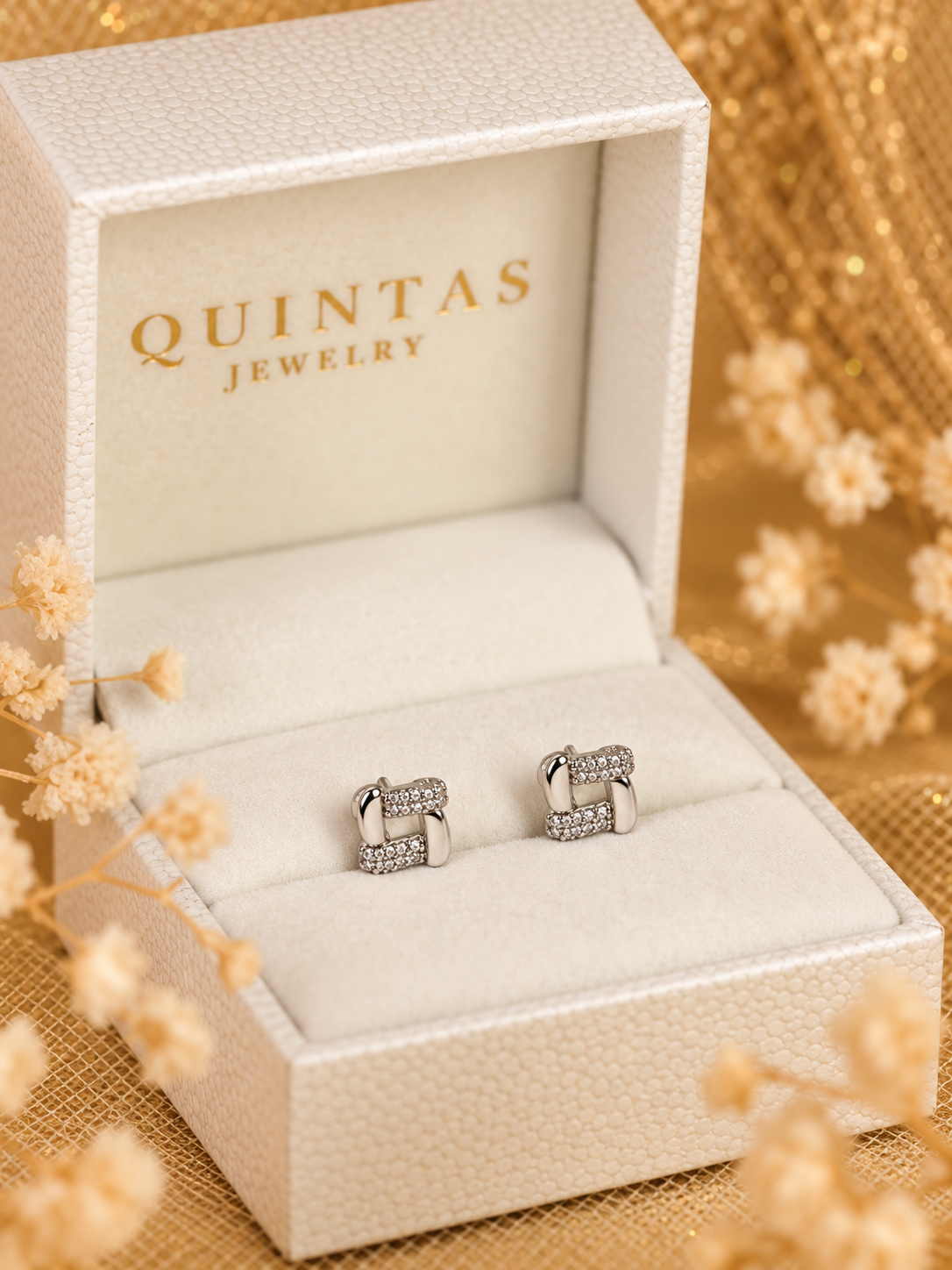 Avi Link Stud Earrings