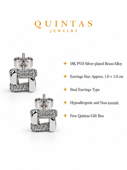 Avi Link Stud Earrings