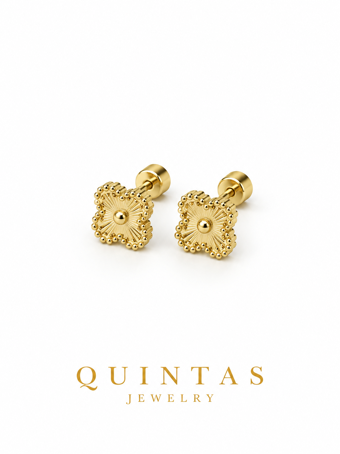 Aurelle Clover Stud Earrings