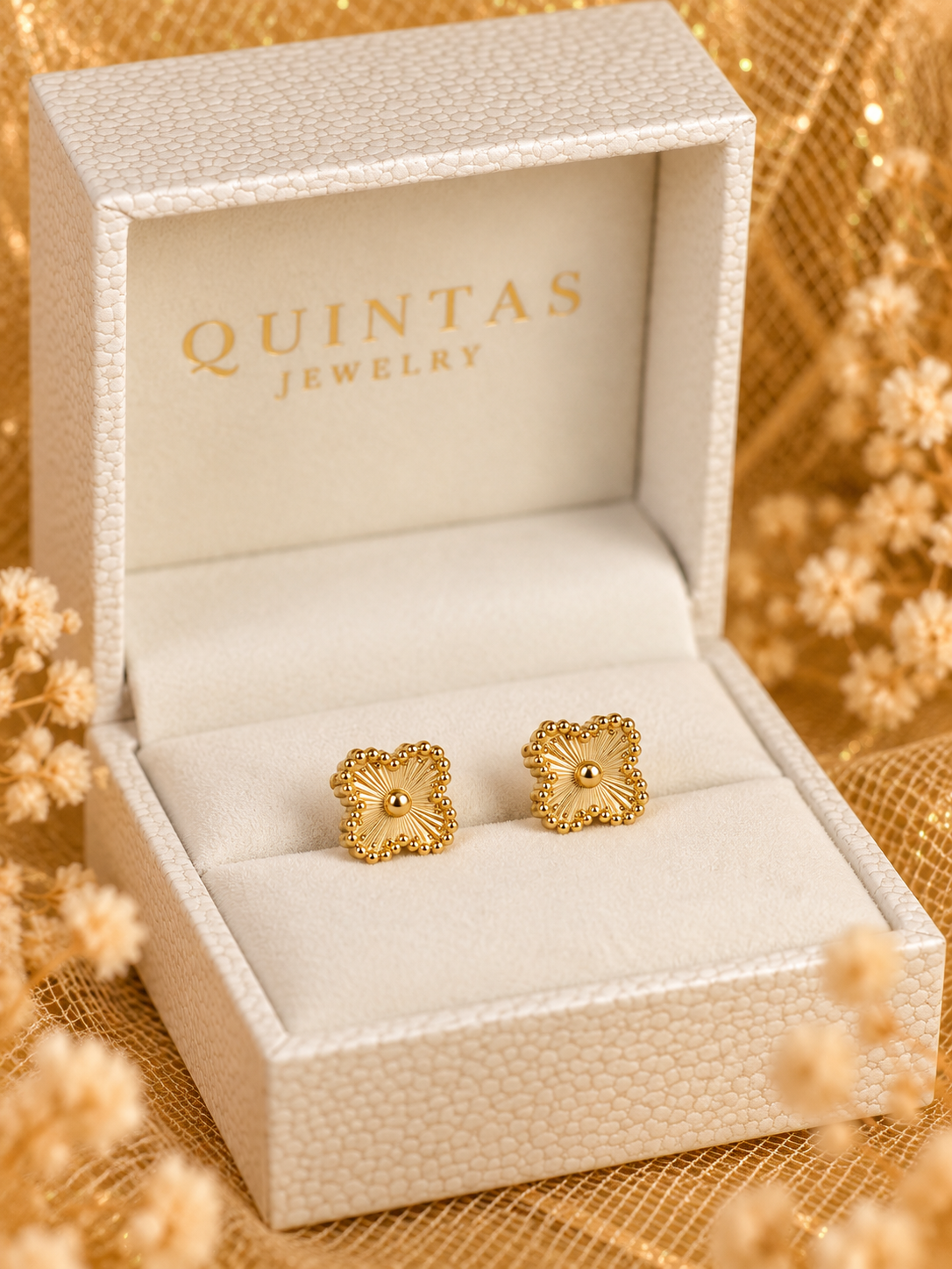 Aurelle Clover Stud Earrings
