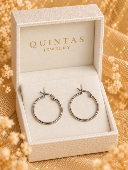 Alessa Classic Hoop Silver Earrings