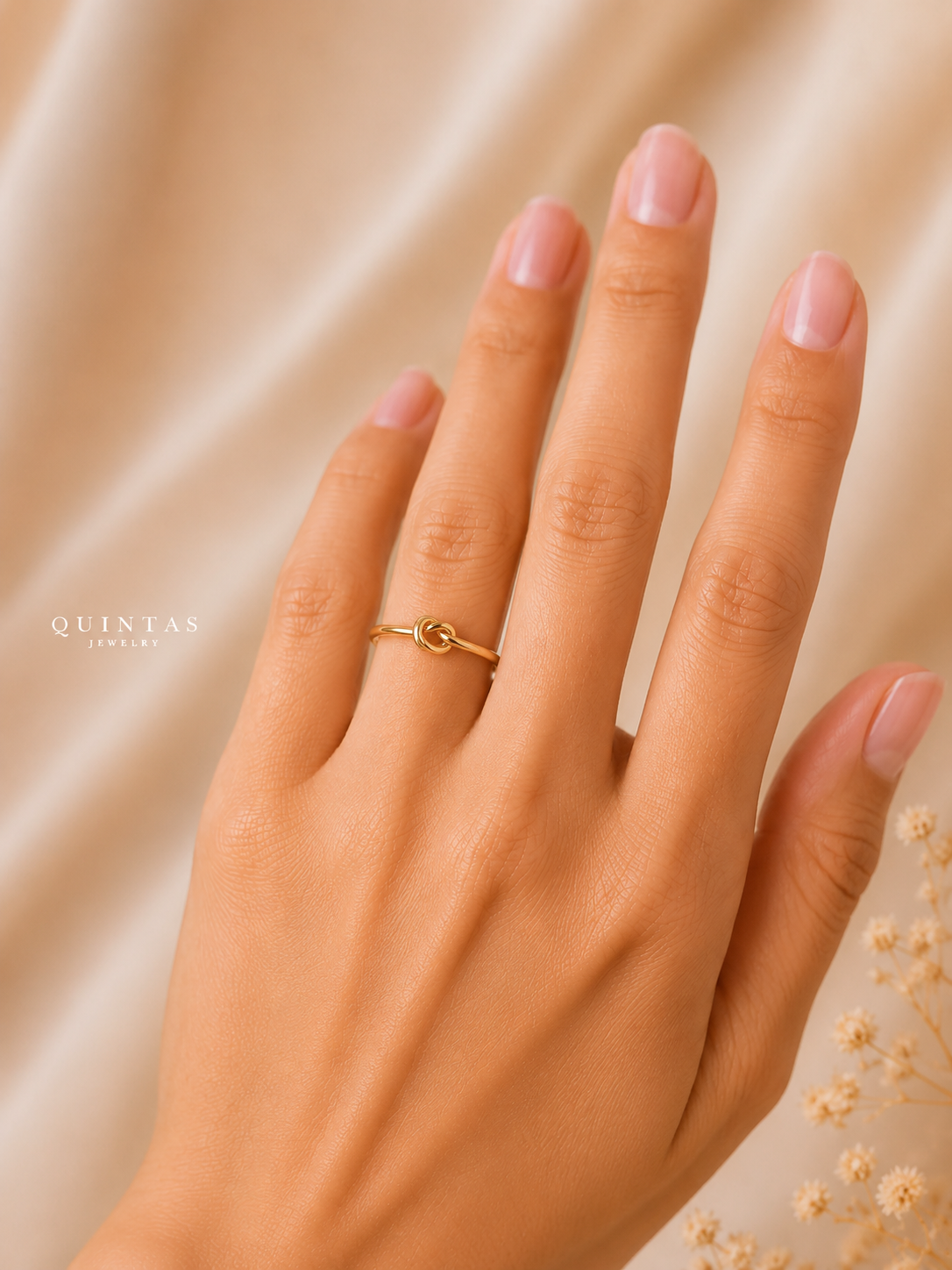 Promise Knot Ring by QUINTAS (Free Box and Paper Bag)