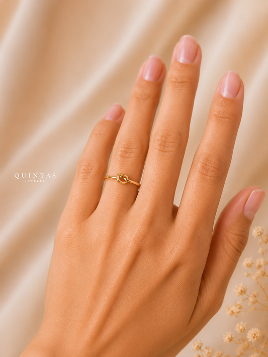 Promise Knot Ring by QUINTAS (Free Box and Paper Bag)