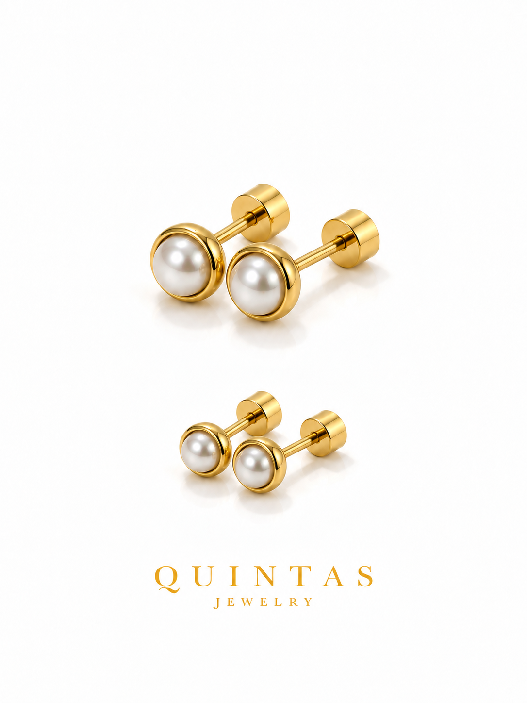 Solenne Halo Pearl Stud Earrings