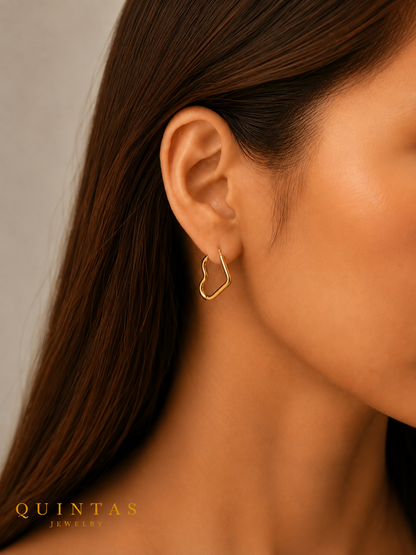 Amor Heart Hoop Earrings