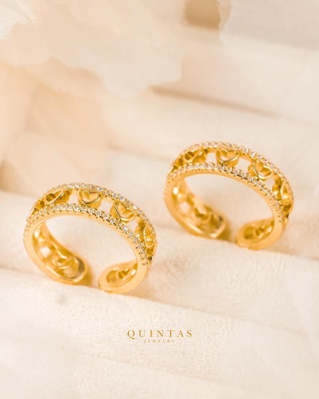 Valeria Heart Band Gold – original gallery view, proportional 4:5 crop