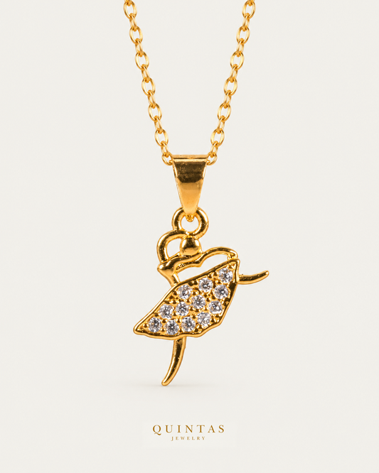 Ice Skate Necklace — source-verified cable front view, off-white background, canonical gold logo
