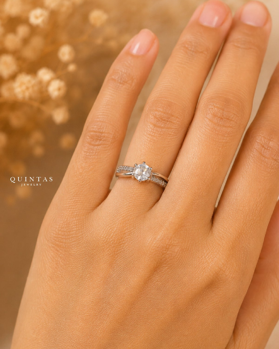 Celeste Solitaire Silver – original gallery view, proportional 4:5 crop