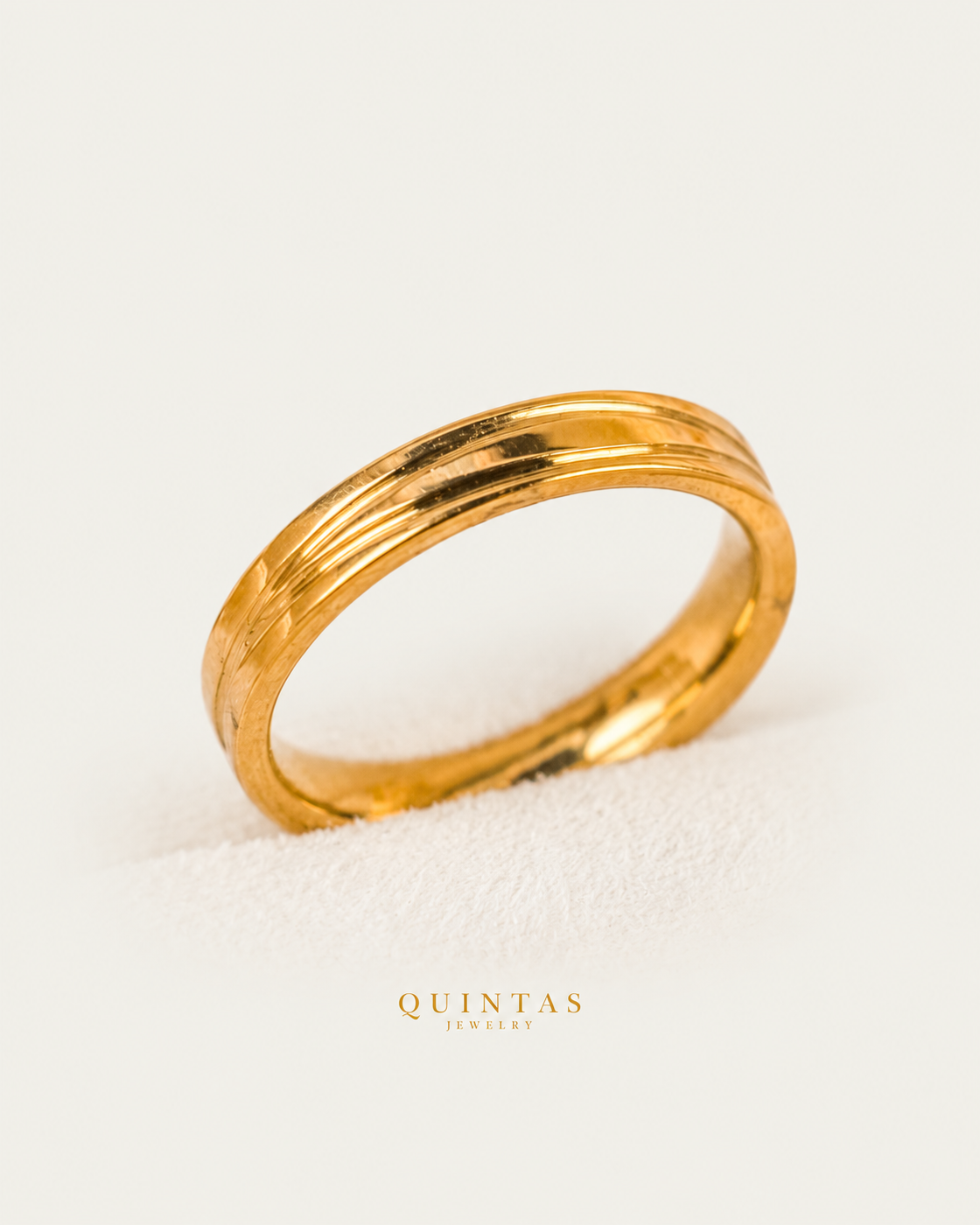Eternal Gold Band Ring, upright physical-source view