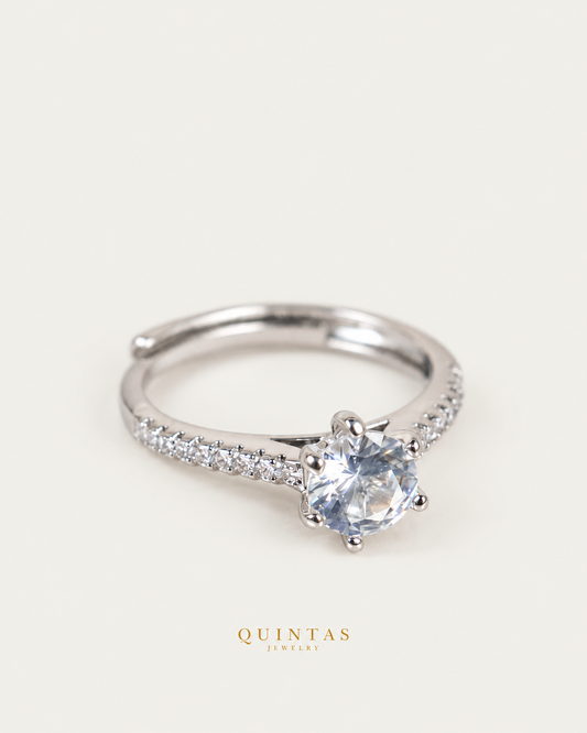Eternal Promise Silver Ring, lying physical-source alternate