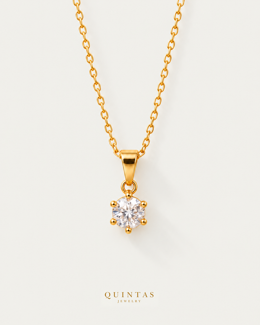 Eloise Diamond Necklace — source-verified cable front view, off-white background, canonical gold logo