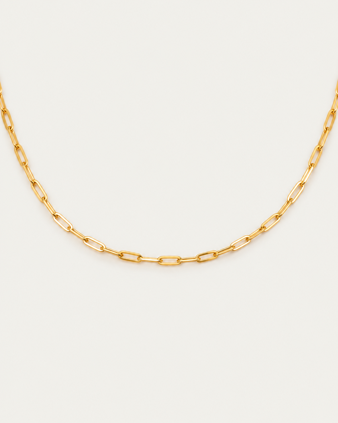 Paperclip Chain paperclip chain hero photographed angle on neutral greige