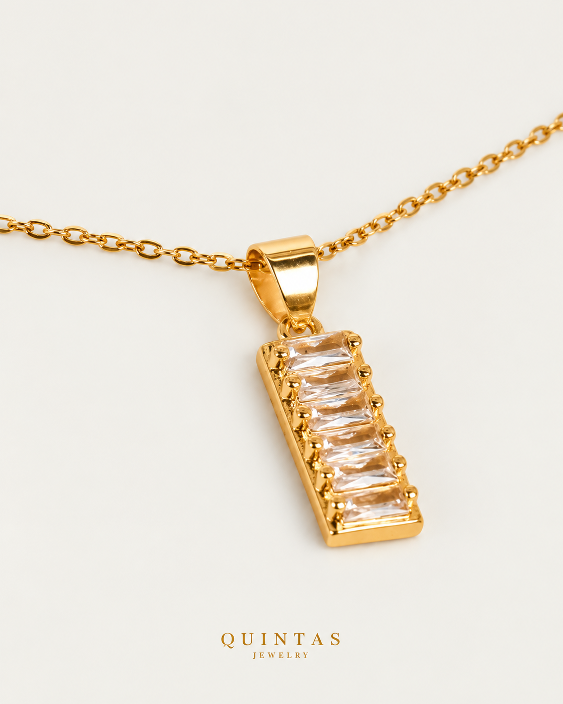 Classic Baguette Diamonds Necklace — source-faithful companion view