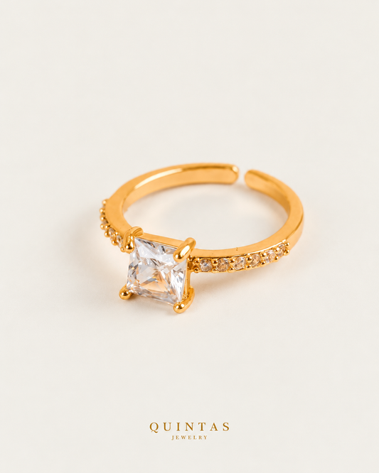 Jasmine Square Diamond Ring (Adjustable) — source-faithful companion view