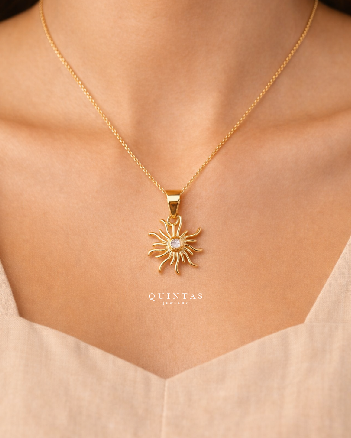 Tangled's Celestial Sun Necklace – original gallery view, proportional 4:5 crop