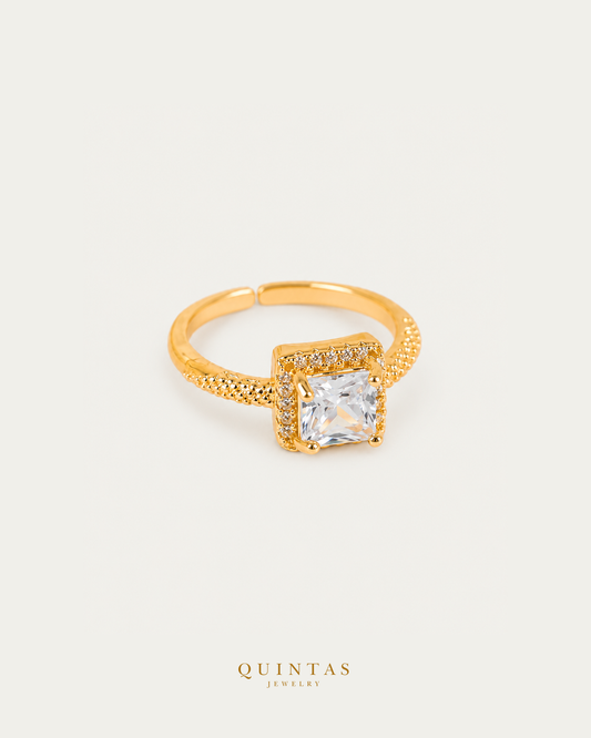 Catherine's Royal Diamond Ring (Adjustable) — actual-source standalone ring, smaller framing, neutral greige