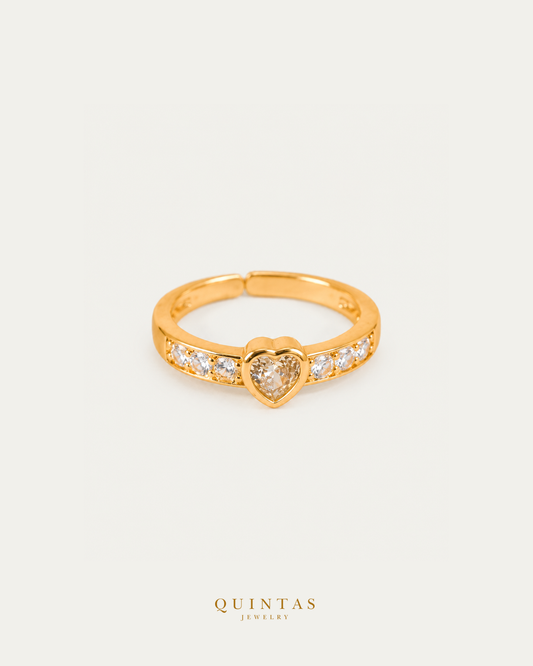 Sweetheart Diamond Ring (Adjustable) — actual-source standalone ring, smaller framing, neutral greige