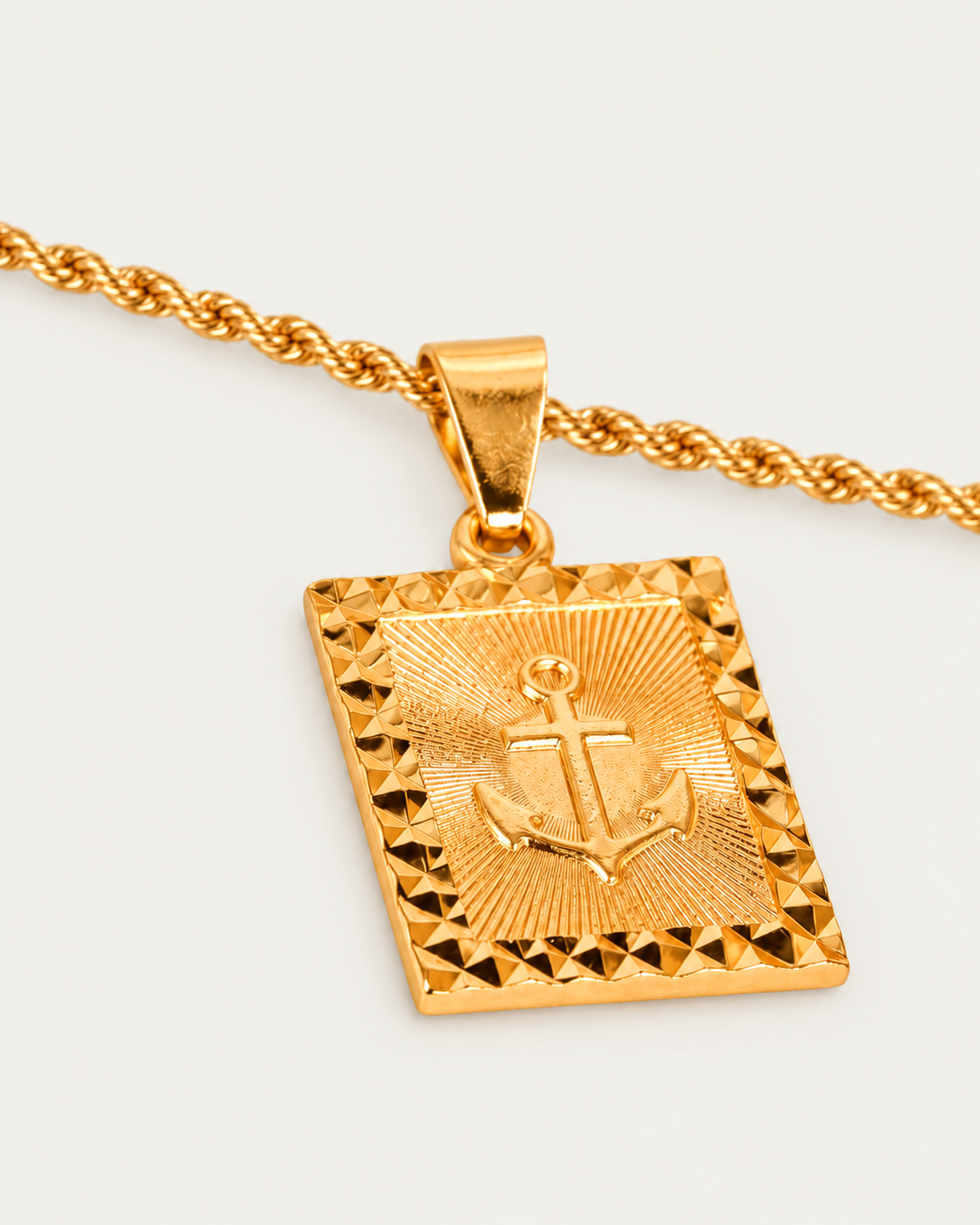Anchor Rope rope chain companion photographed angle on neutral greige