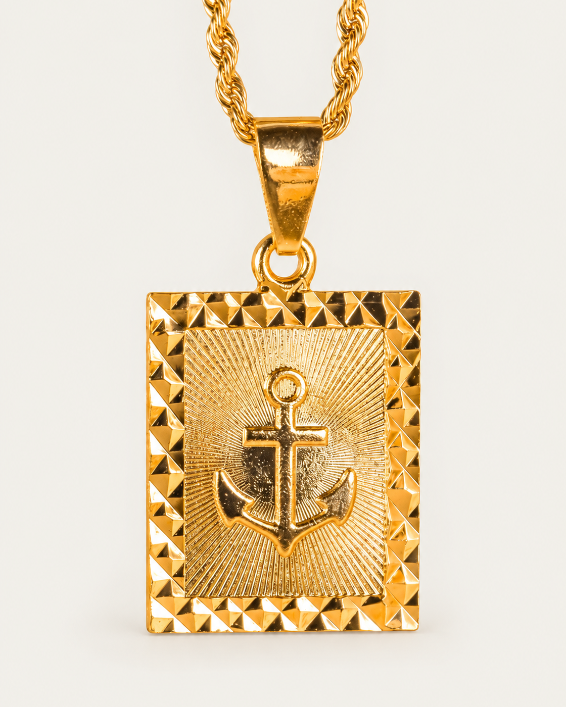 Anchor Rope rope chain hero photographed angle on neutral greige