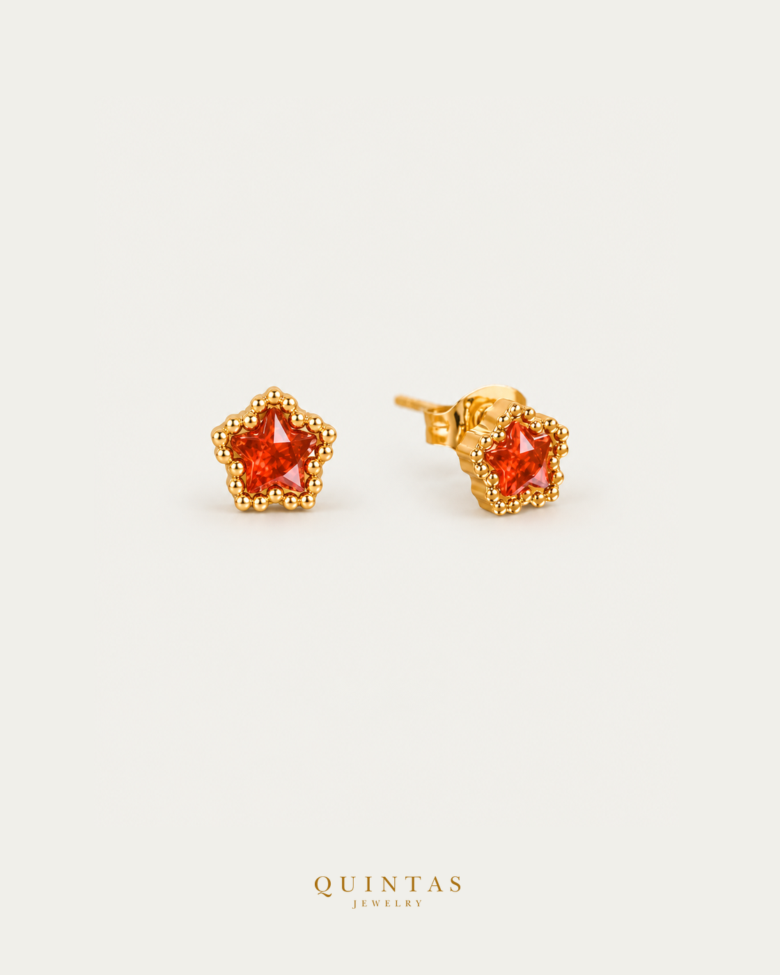 Star Gem Stud Earrings existing source-checked main, smaller framing and canonical logo