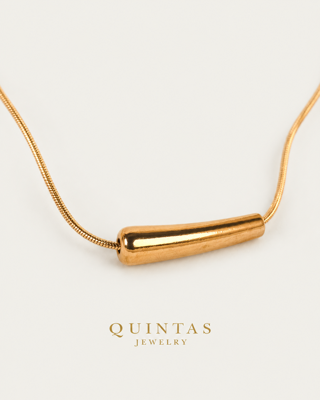 Aure Bar Necklace, alternate physical-source detail angle, neutral greige